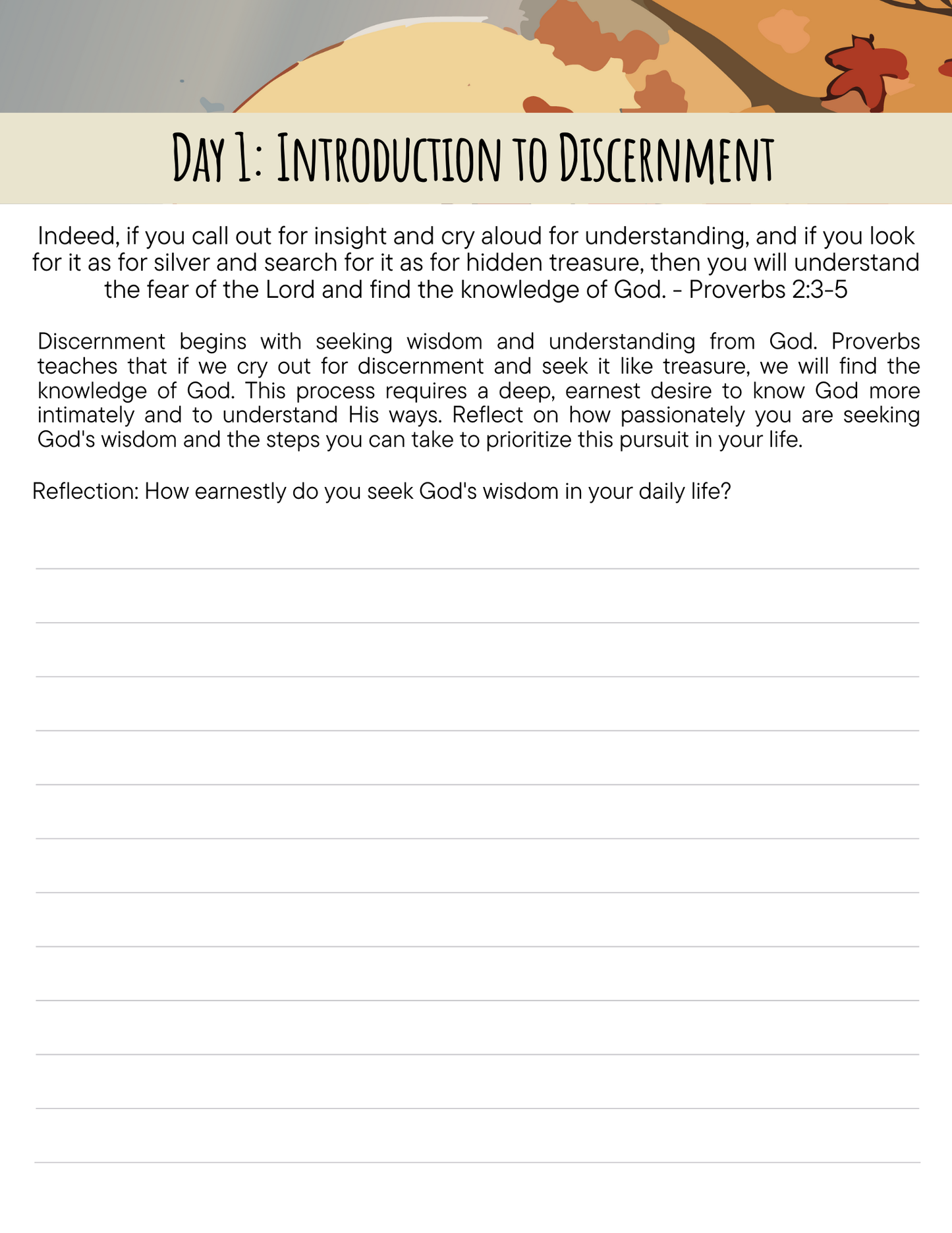 Journey to Discernment, 30 days of prayer e-cards & Journal e-book