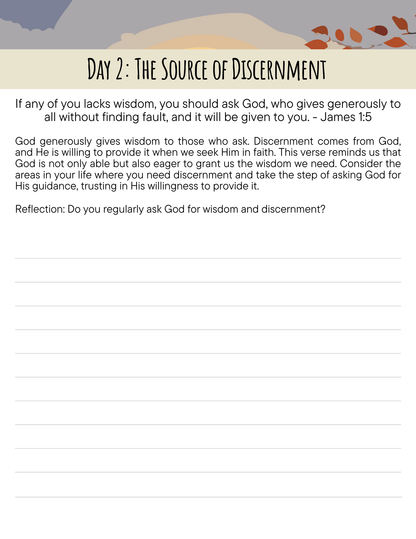 Journey to Discernment, 30 days of prayer e-cards & Journal e-book