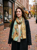 Golden Shores Silk Scarf