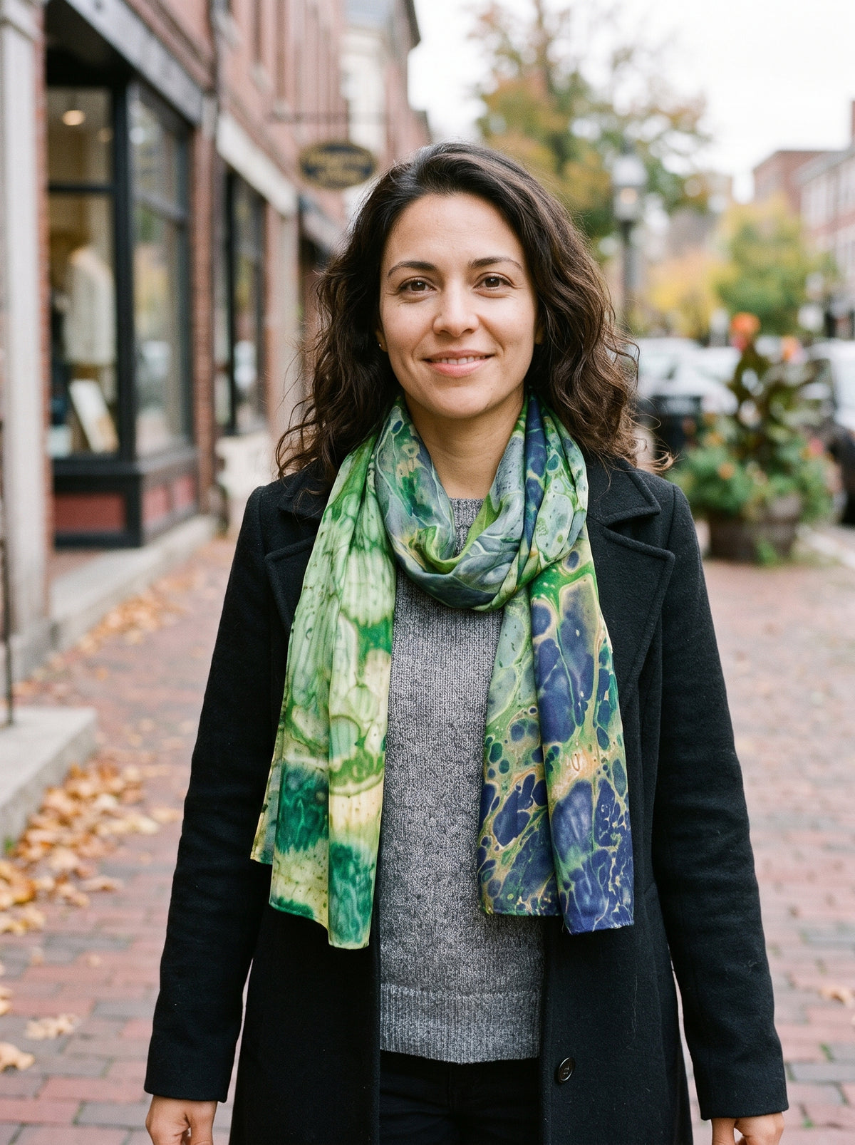 Verdant Summit Silk Scarf