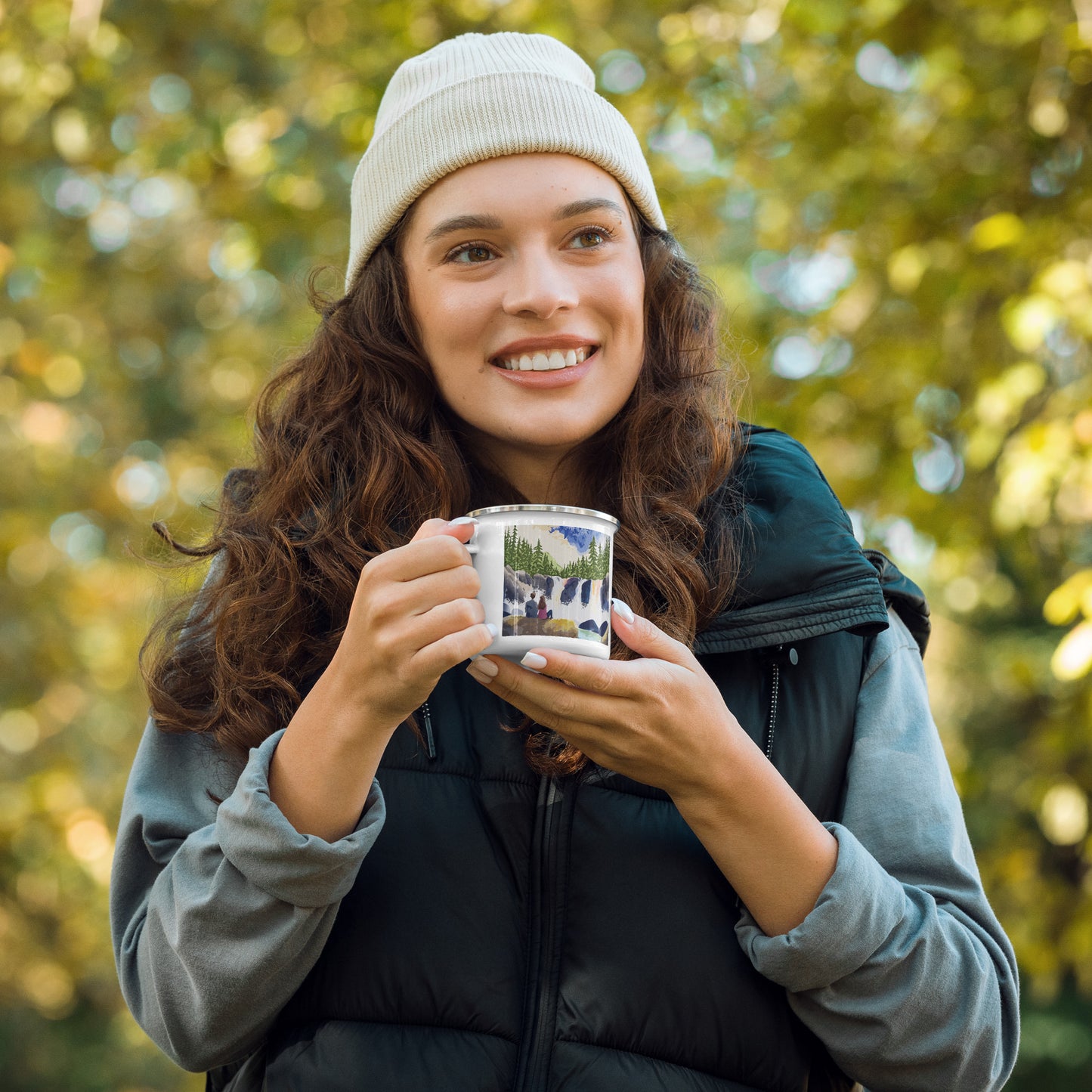 Waterfalls of the Forest, Enamel Mug