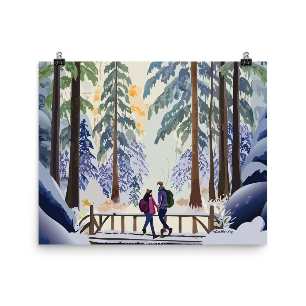 Winter Bridge, Giclée print poster