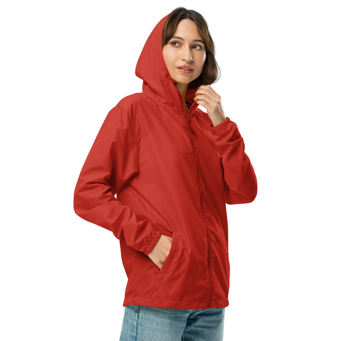 Snowy Mountain Serenity, Unisex lightweight zip up windbreaker