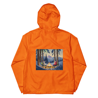 Snowy Mountain Serenity, Unisex lightweight zip up windbreaker