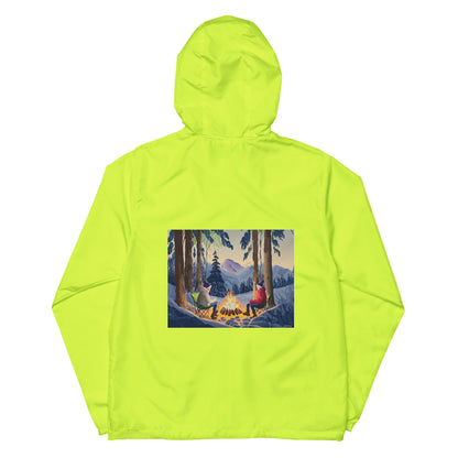 Snowy Mountain Serenity, Unisex lightweight zip up windbreaker